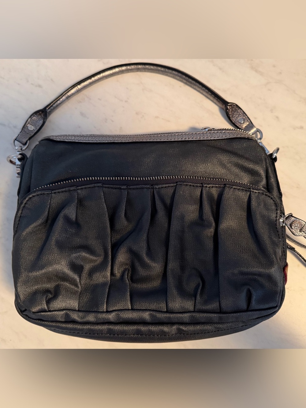 MZ Wallace Bailey Gray/Silver cross body bag - Picture 3 of 13